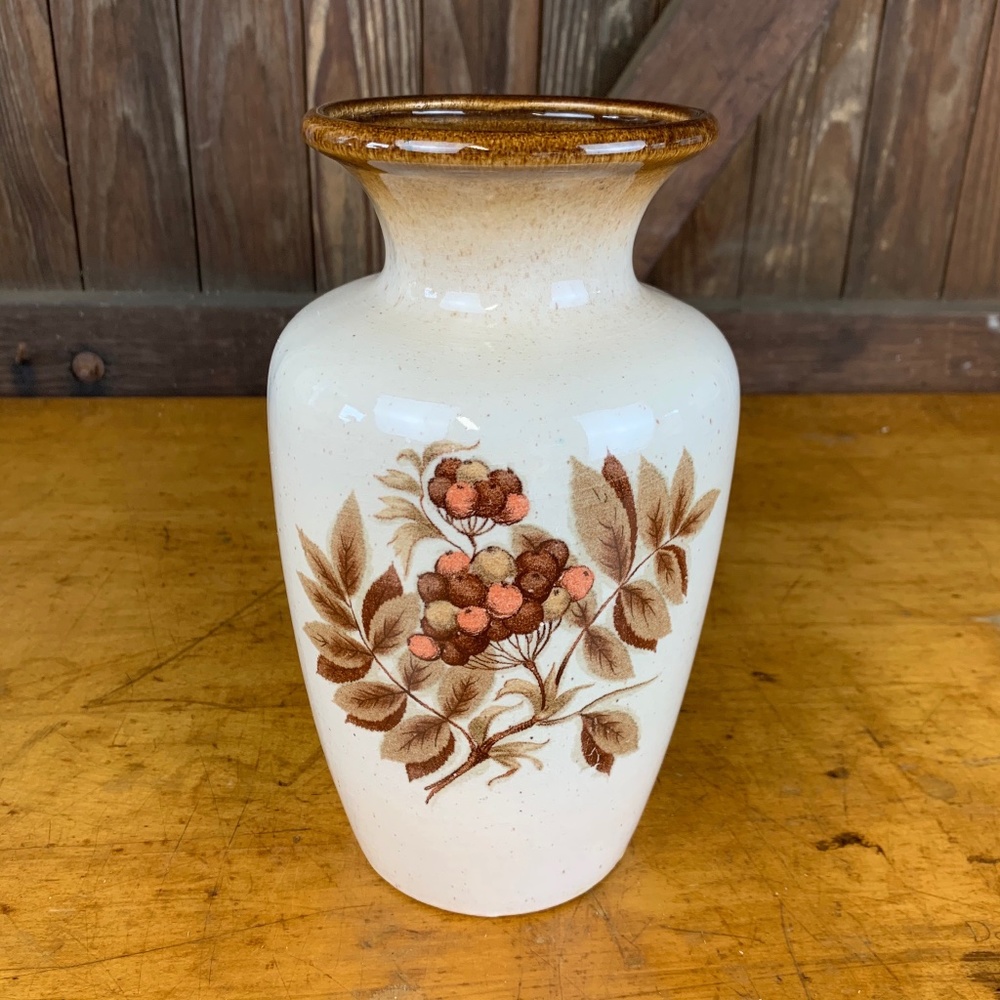 Vintage Scheurich Keramik Cream Brown Vase 202-24